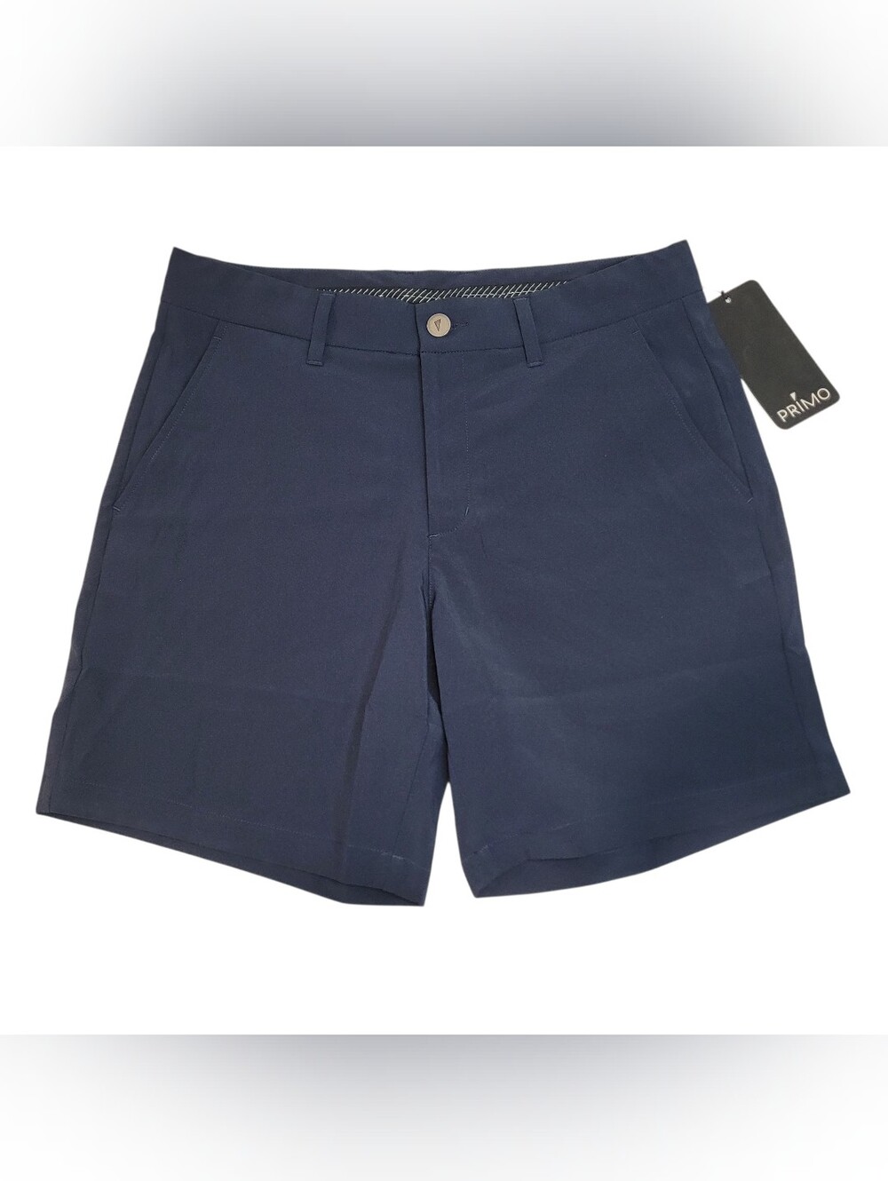 Primo Men's Navy Performance Stretch Golf Shorts Size 32" Waist, 7" Inseam